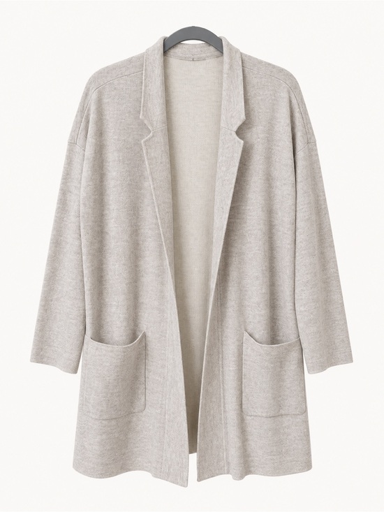 Eileen Fisher Sweaters - Eileen Fisher Oatmeal Merino Wool Silk Long Cardigan XL